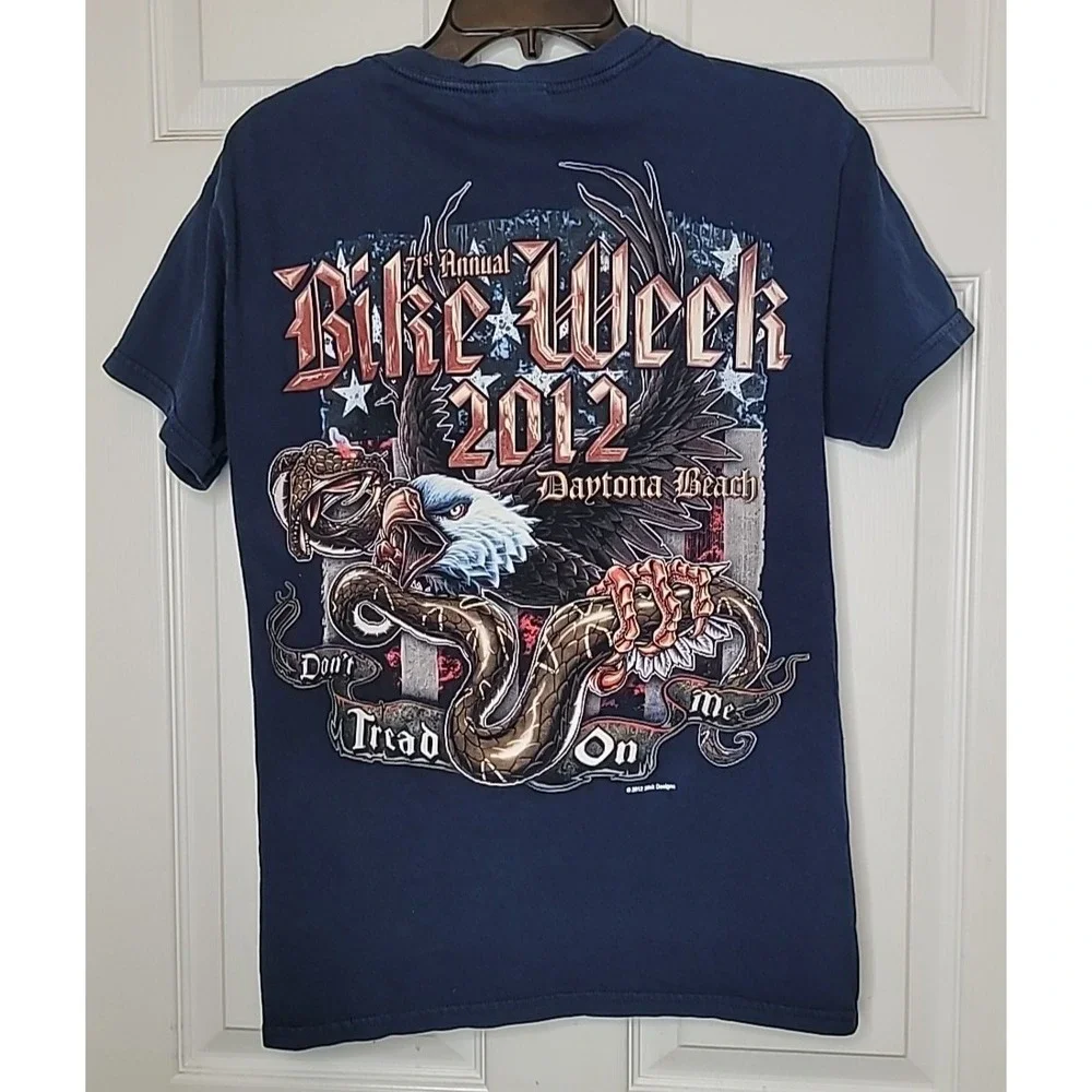 Bike Week 2012 Daytona Beach FL Motorcycle T-Shirt Men's Small Slick‎ Design